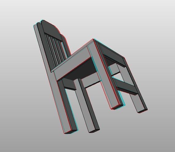 Wooden  Chair 3D print model_2