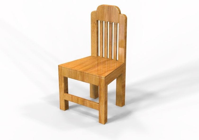 Wooden  Chair 3D print model_12