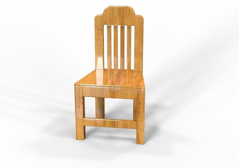 Wooden  Chair 3D print model_13