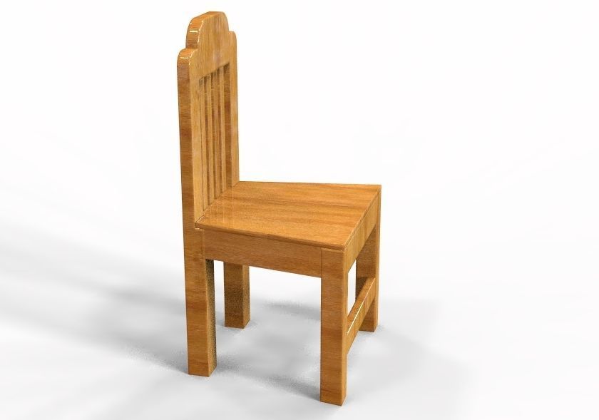 Wooden  Chair 3D print model_17