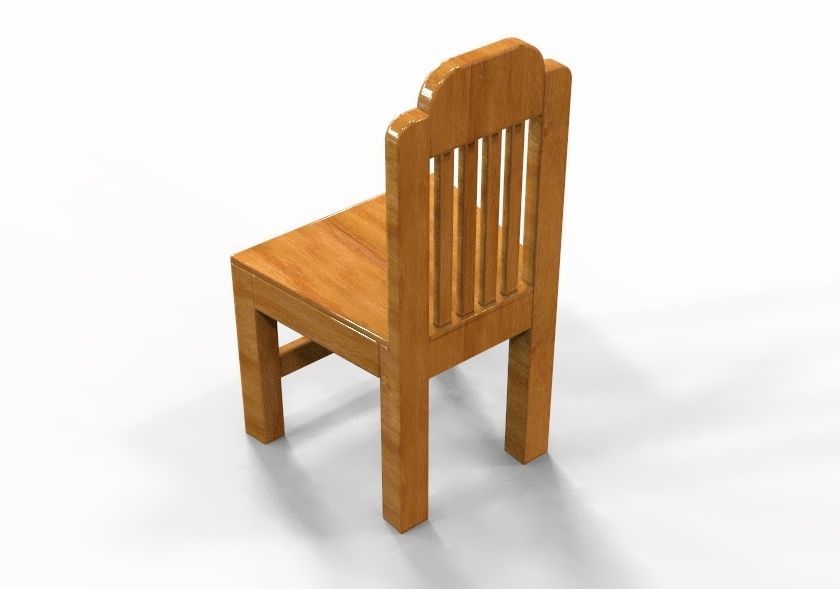 Wooden  Chair 3D print model_10