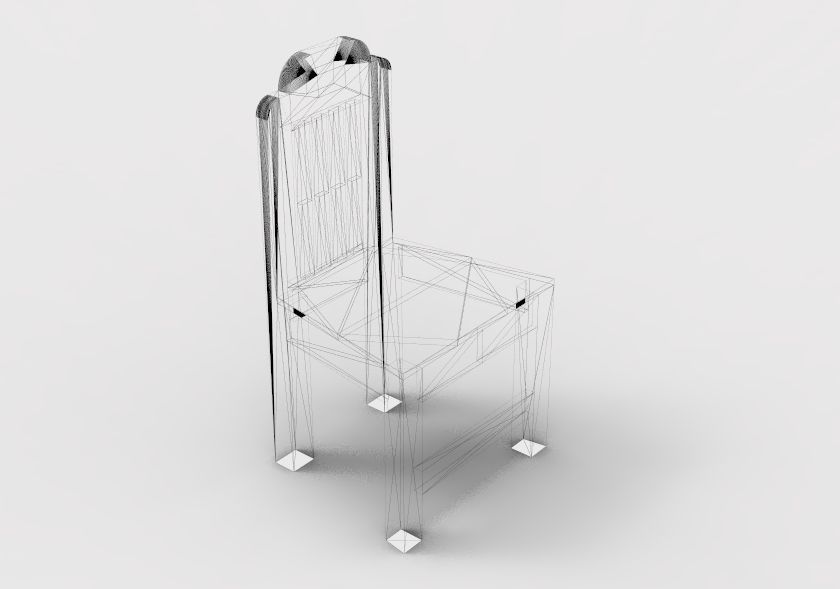 Wooden  Chair 3D print model_21