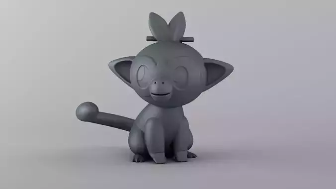 Grookey Pokemon 3d Model 
