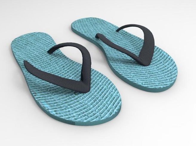 Slippers flip flops 3D model_3