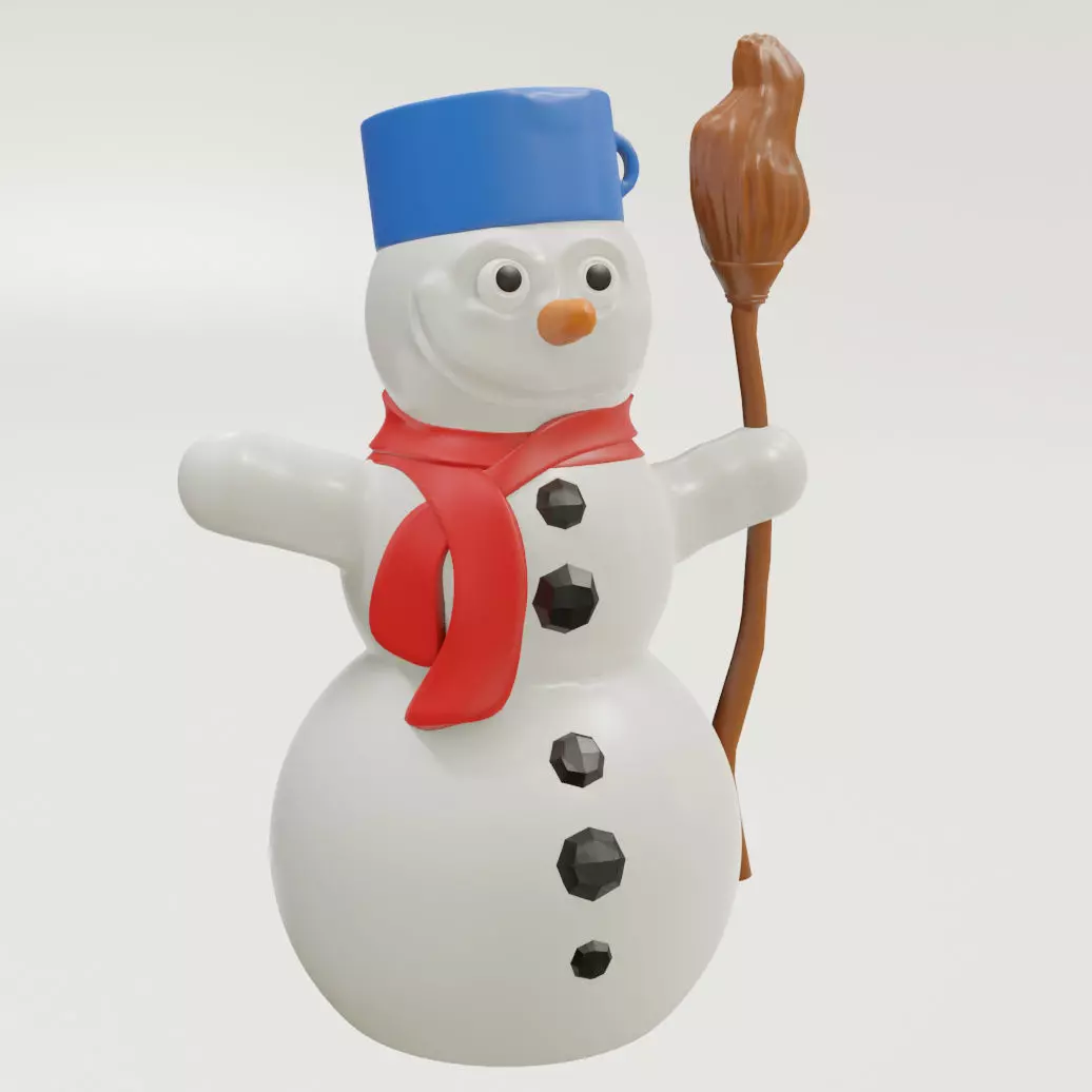 Snowman figurine 3D print model_0