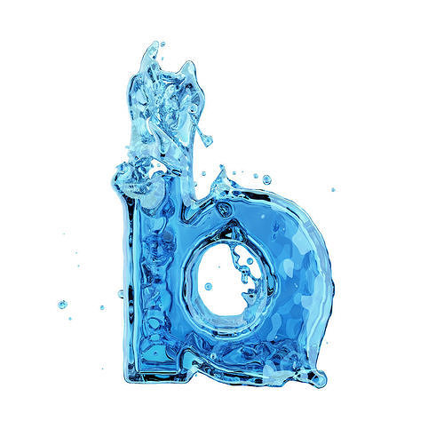 Liquid letter b 3D model 3D model