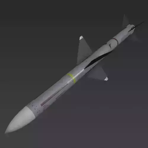 AIM 7 missile Low-poly 3D model