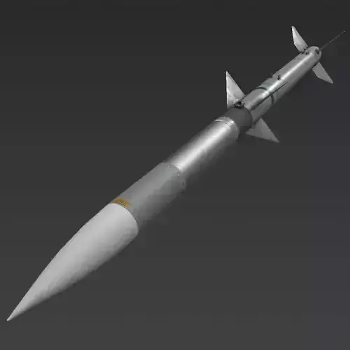 AIM 120 Low-poly 3D model