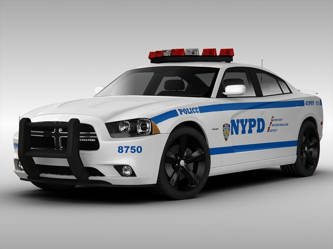Dodge Charger NYPD Police Car 2013 3D Model MAX OBJ 3DS ...