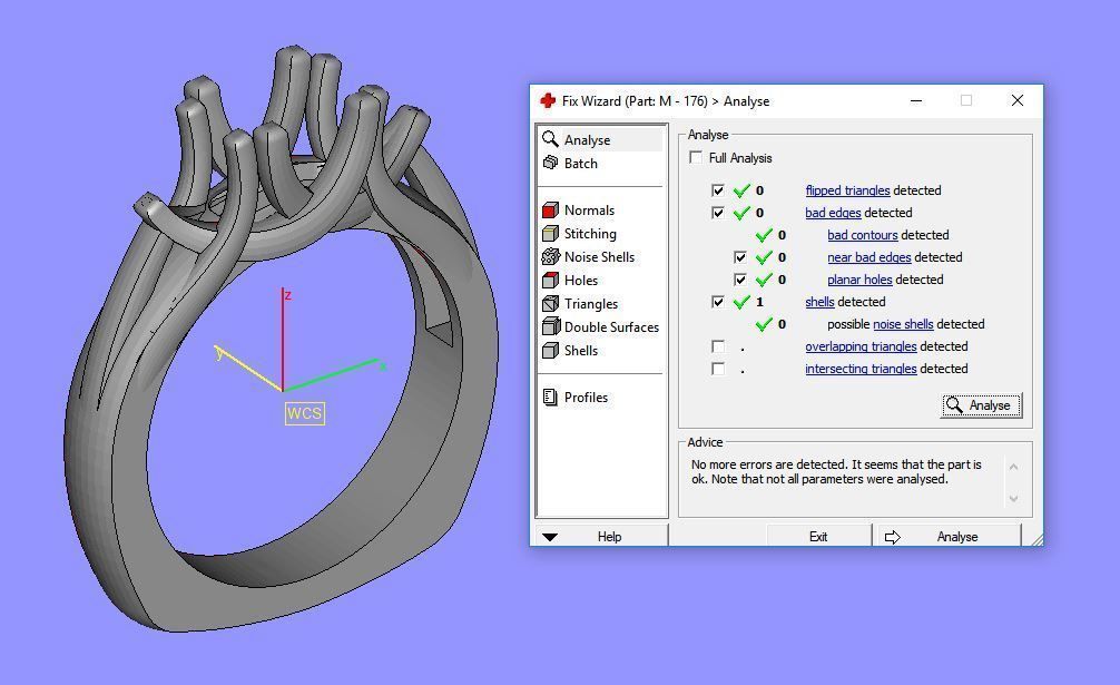 Model 176 Three Stone Ring 3D print model_8