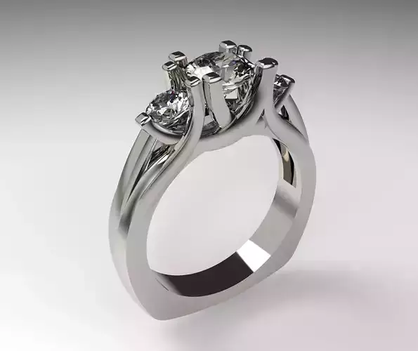 Model 176 Three Stone Ring