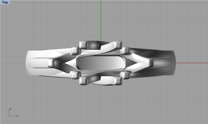 Model 176 Three Stone Ring 3D print model_7