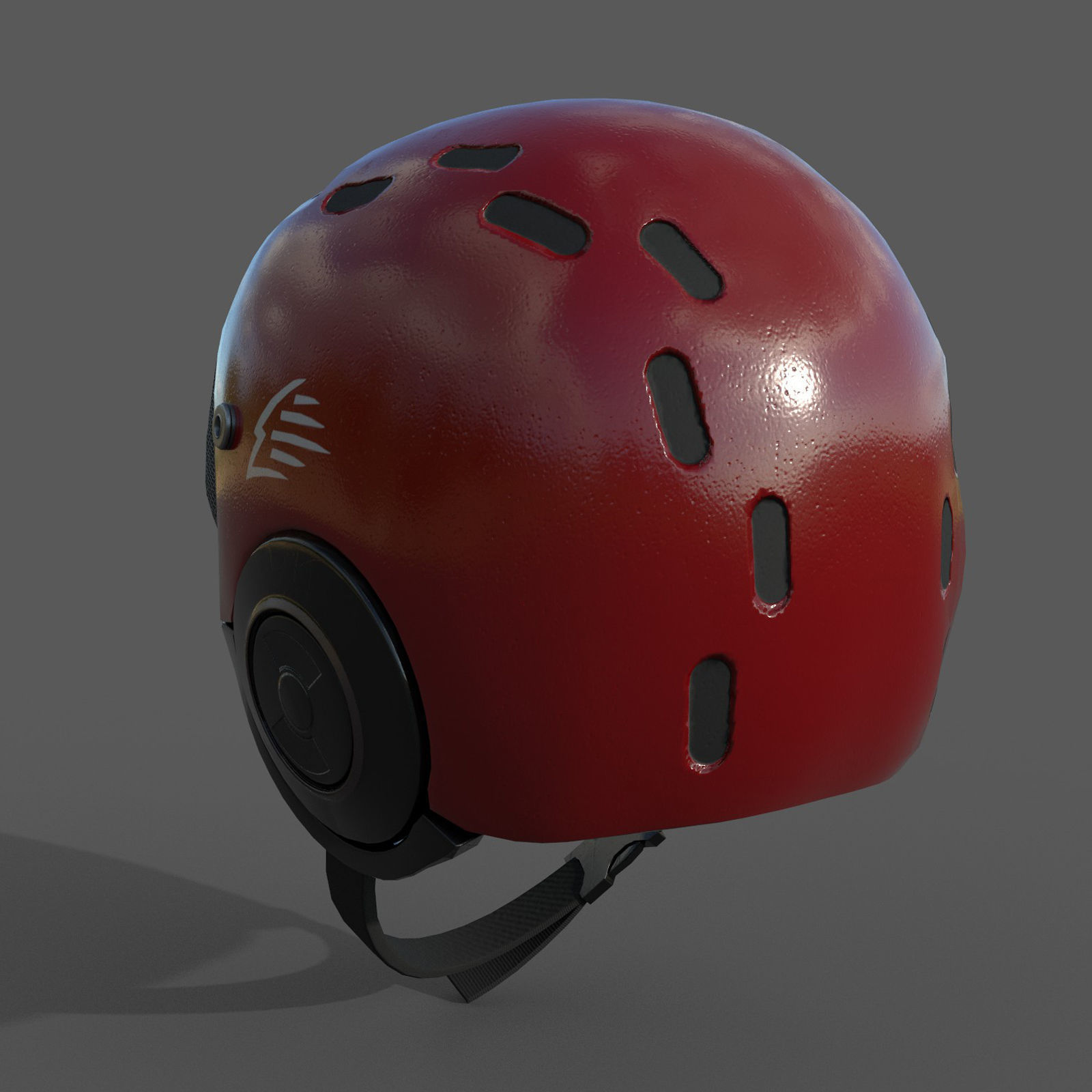 Helmet sport Color bike protection scifi military combat 3d Low-poly 3D model_5