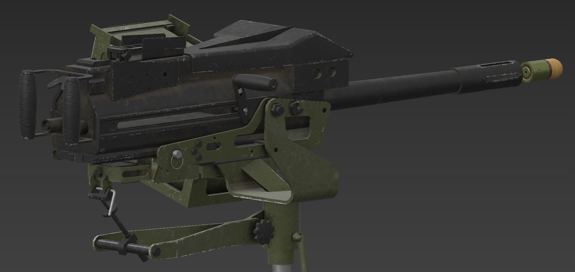 MK 19 Low-poly 3D model_4