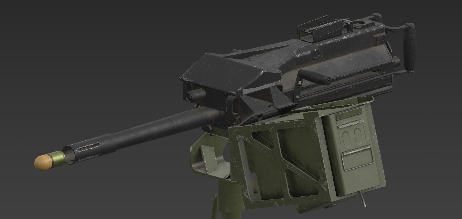 MK 19 Low-poly 3D model_1