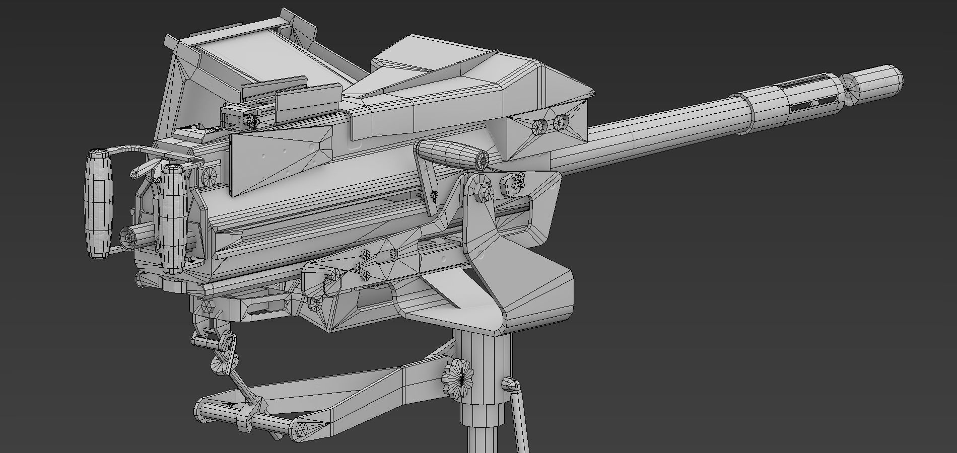 MK 19 Low-poly 3D model_8