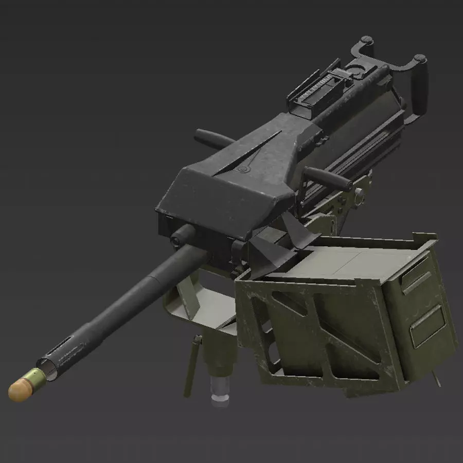 MK 19 Low-poly 3D model_0