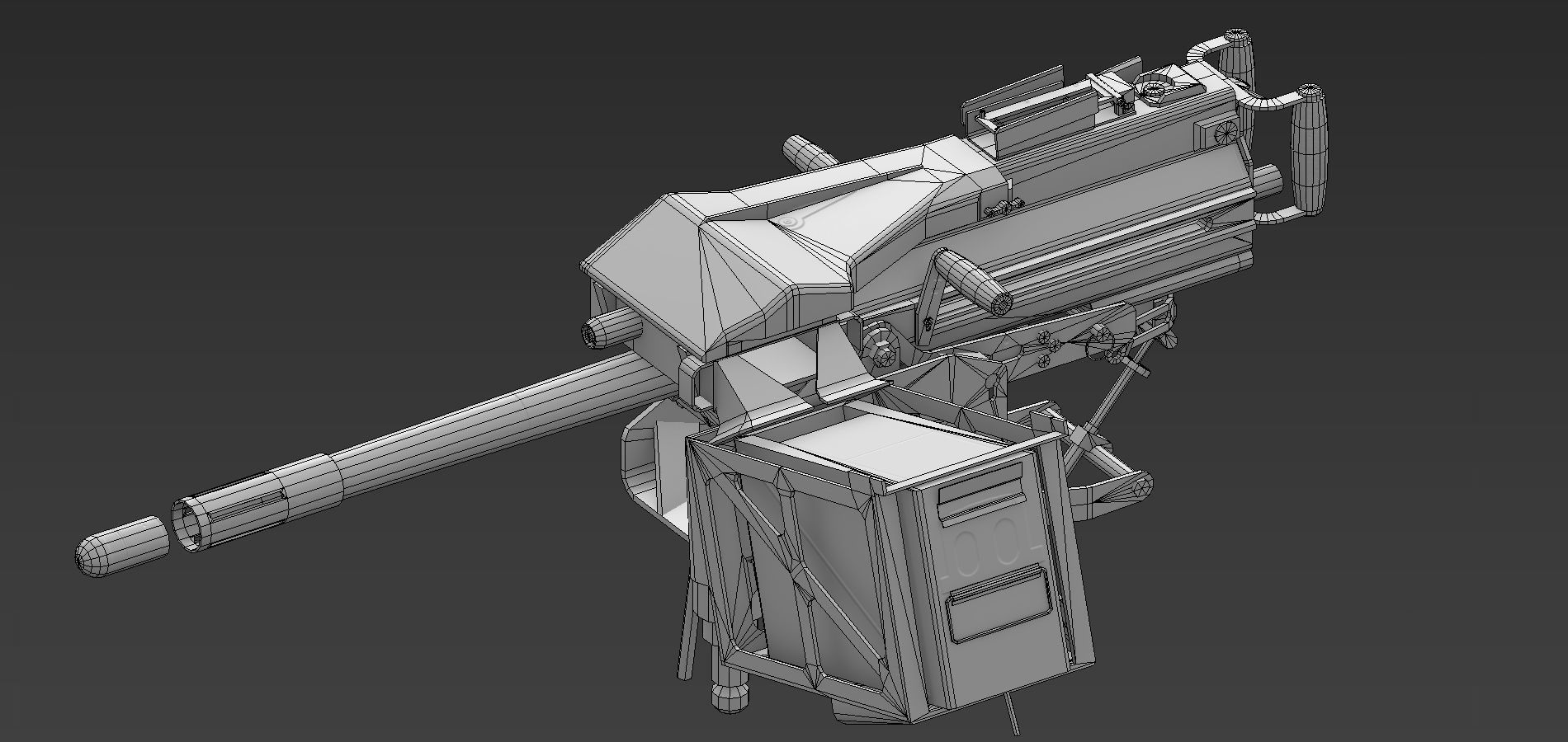 MK 19 Low-poly 3D model_9