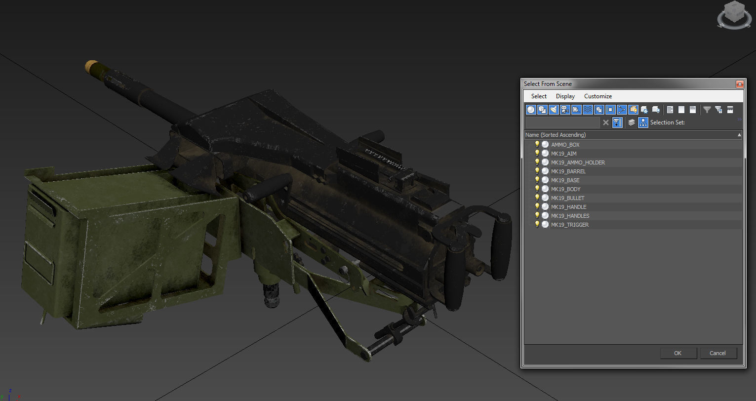 MK 19 Low-poly 3D model_10