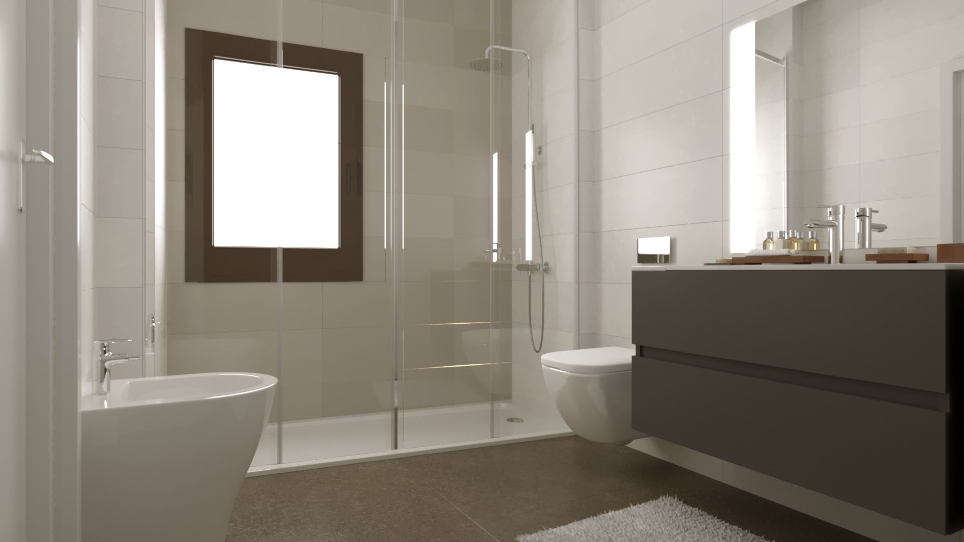Complete bathroom set 3D model CGTrader