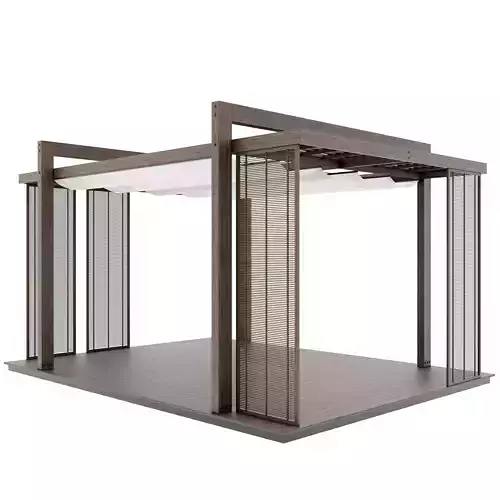 Pergola wooden 3D model