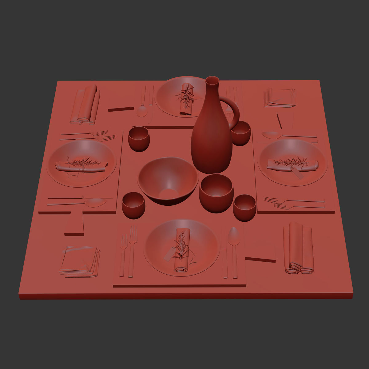 Table setting 15 3D model_4