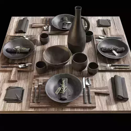 Table setting 15 3D model Table setting 15 3D model