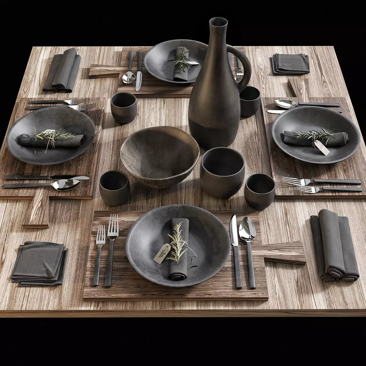 Table setting 15 3D model_0