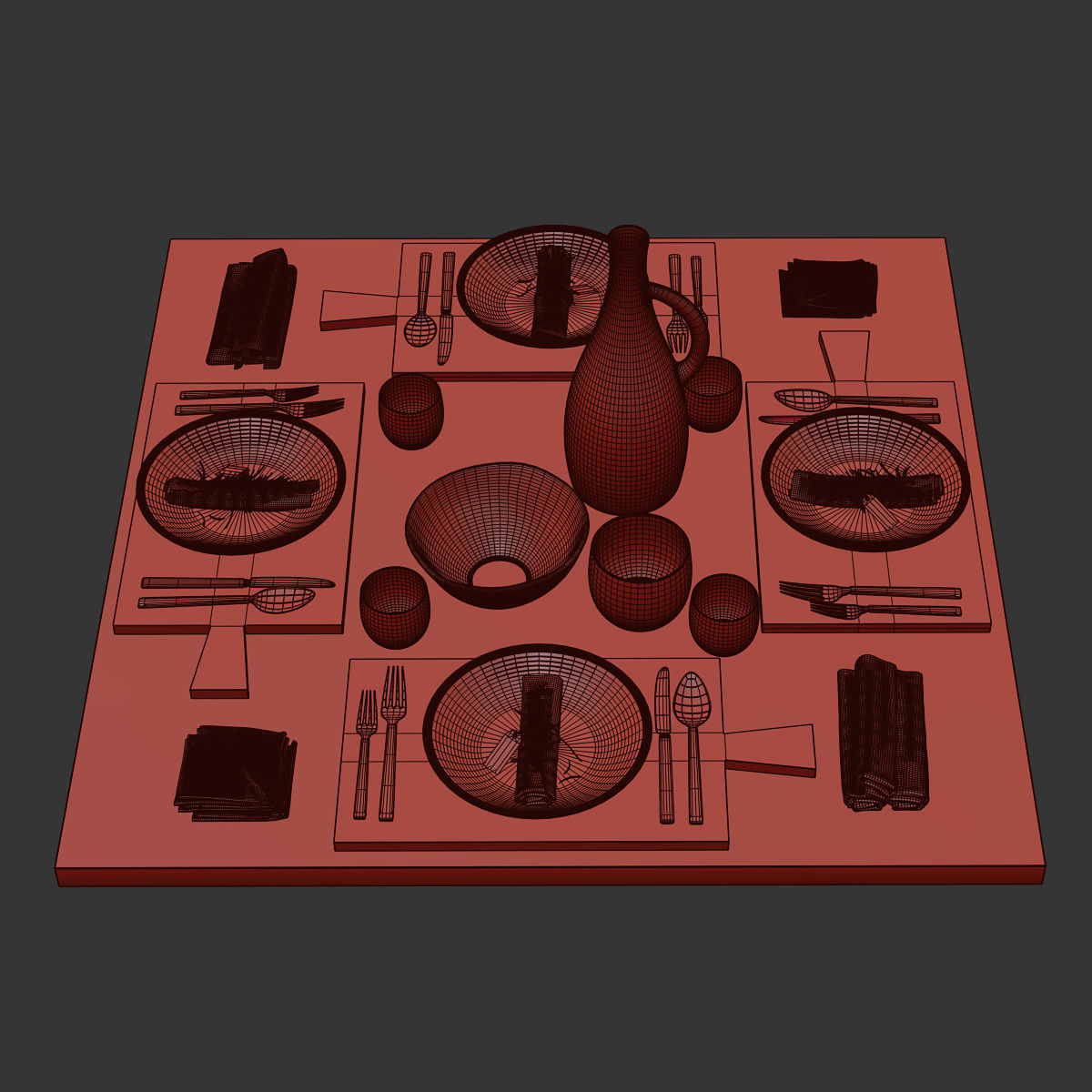 Table setting 15 3D model_3