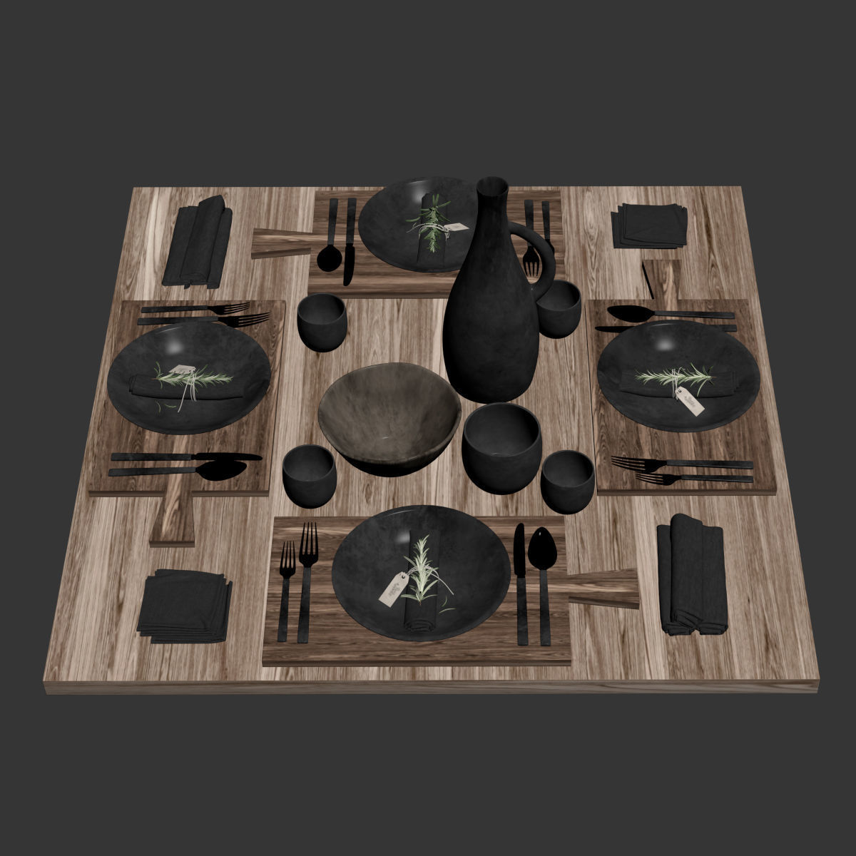 Table setting 15 3D model_5