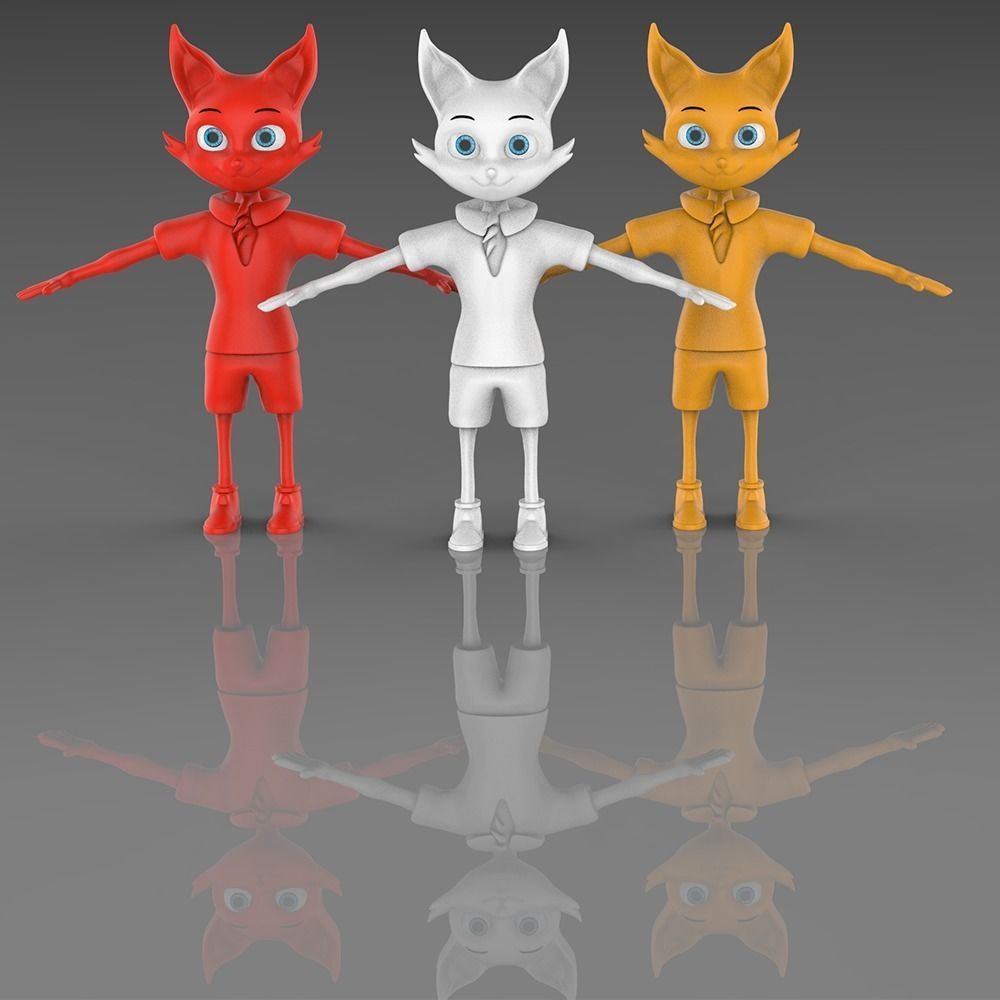 Animated 3dFox Low-poly 3D model_12