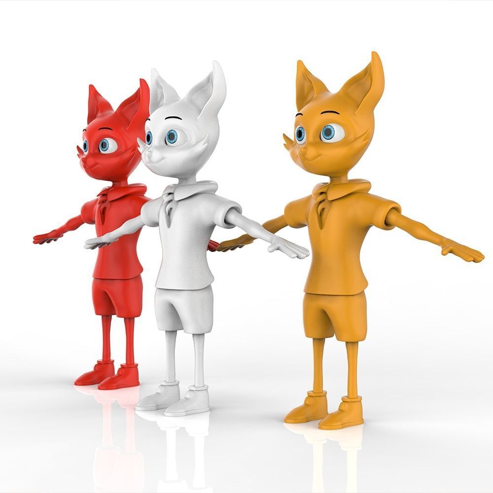 Animated 3dFox Low-poly 3D model_14