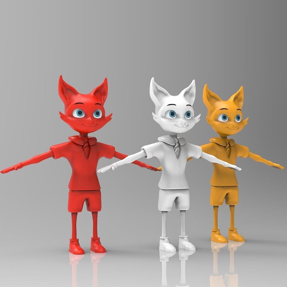Animated 3dFox Low-poly 3D model_9