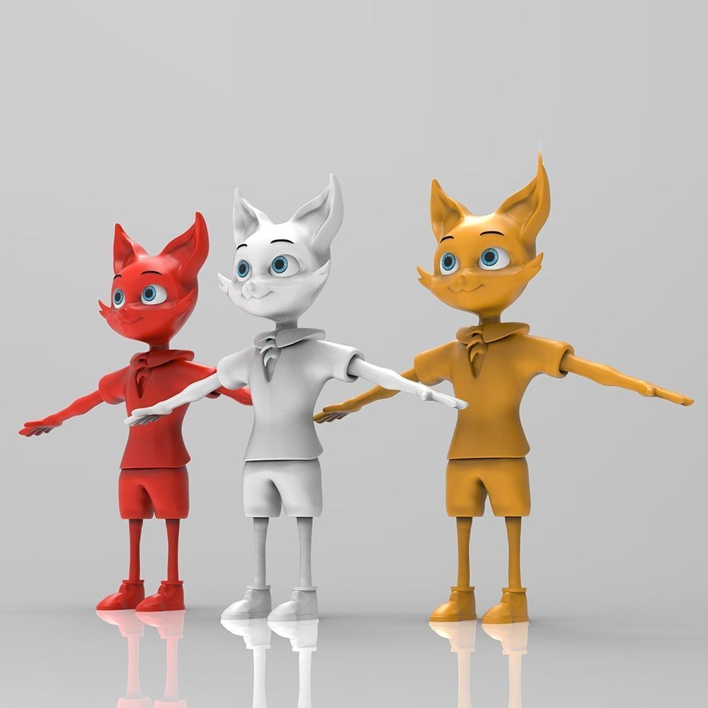 Animated 3dFox Low-poly 3D model_8