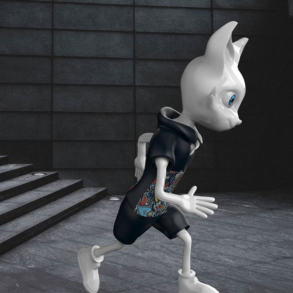 Animated 3dFox Low-poly 3D model_15