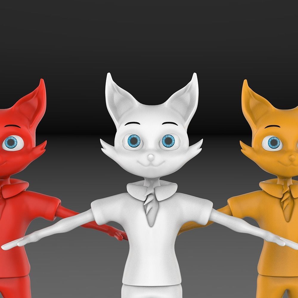 Animated 3dFox Low-poly 3D model_13