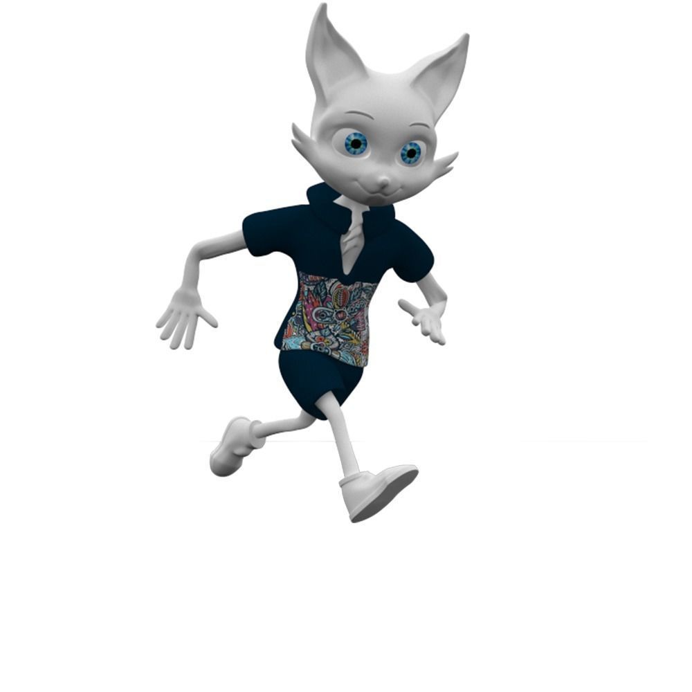 Animated 3dFox Low-poly 3D model_7