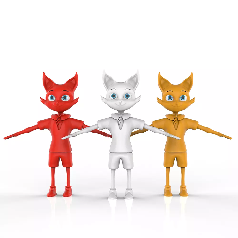 Animated 3dFox Low-poly 3D model_0