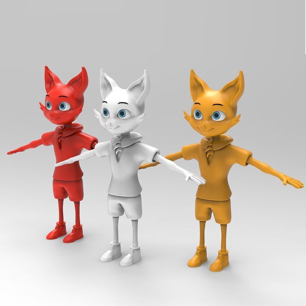 Animated 3dFox Low-poly 3D model_1