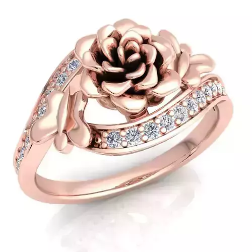 Woman Diamond Ring 3d Model print 