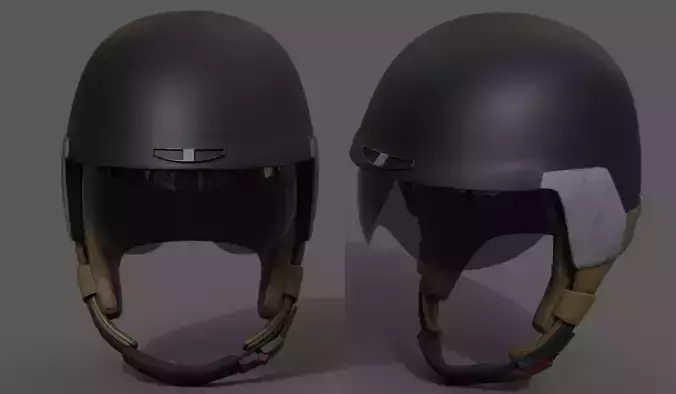 Helmet sport Color 3d model Generic military bike scifi  Low-poly 3D model