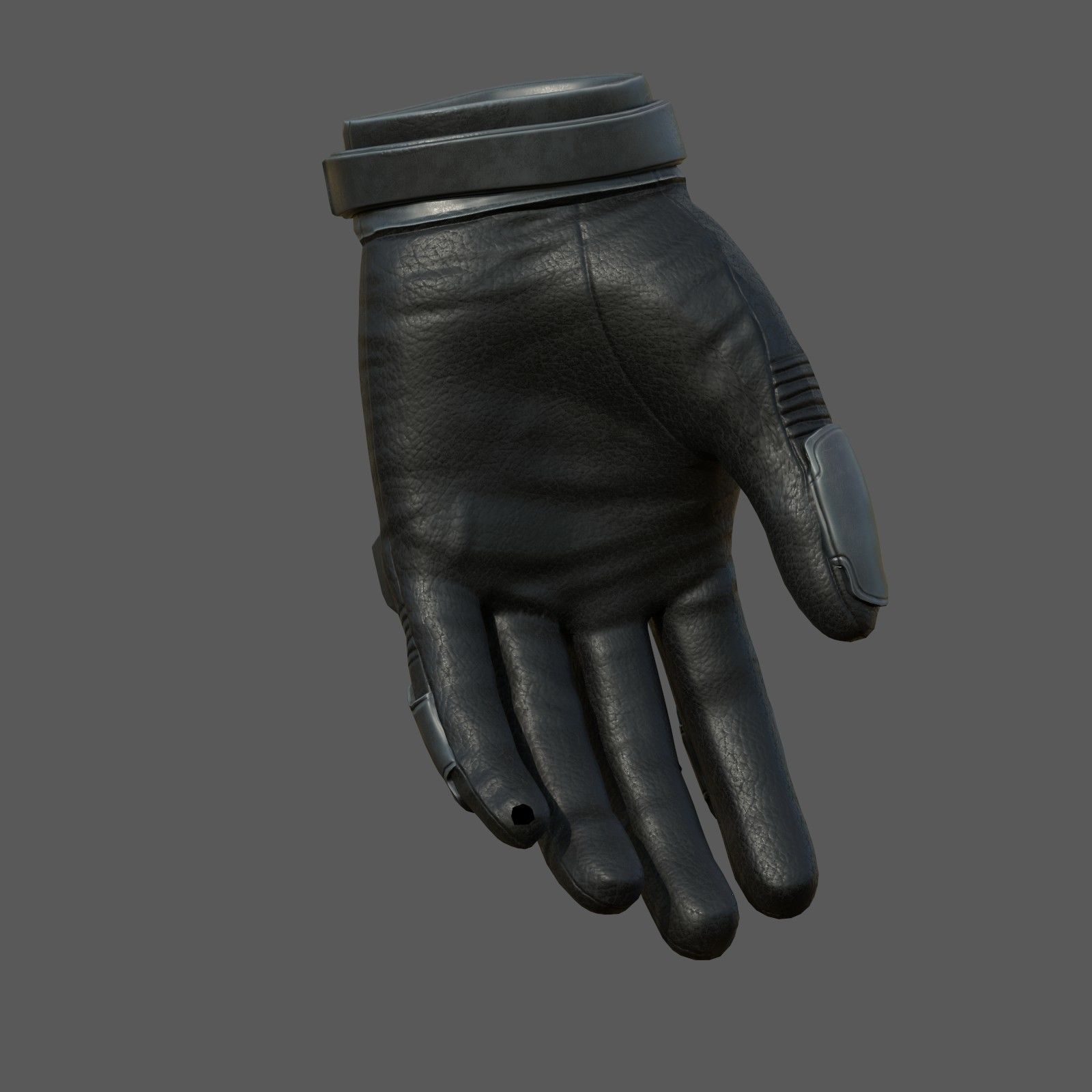 Gloves Sci-fi military fantasy cyborg armor develop Low-poly 3D model_3