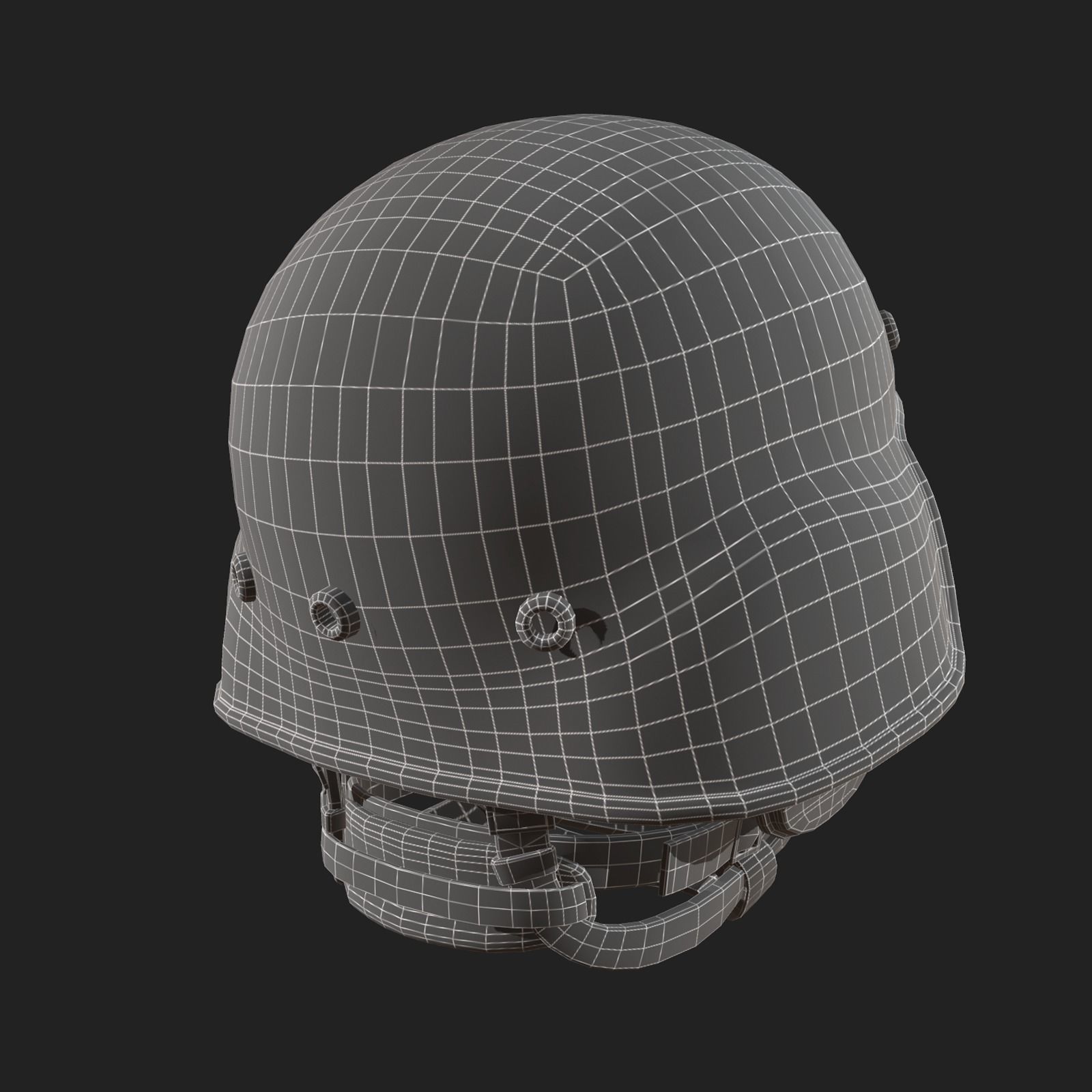 Gas mask helmet 3d model military protection pollution  Low-poly 3D model_8