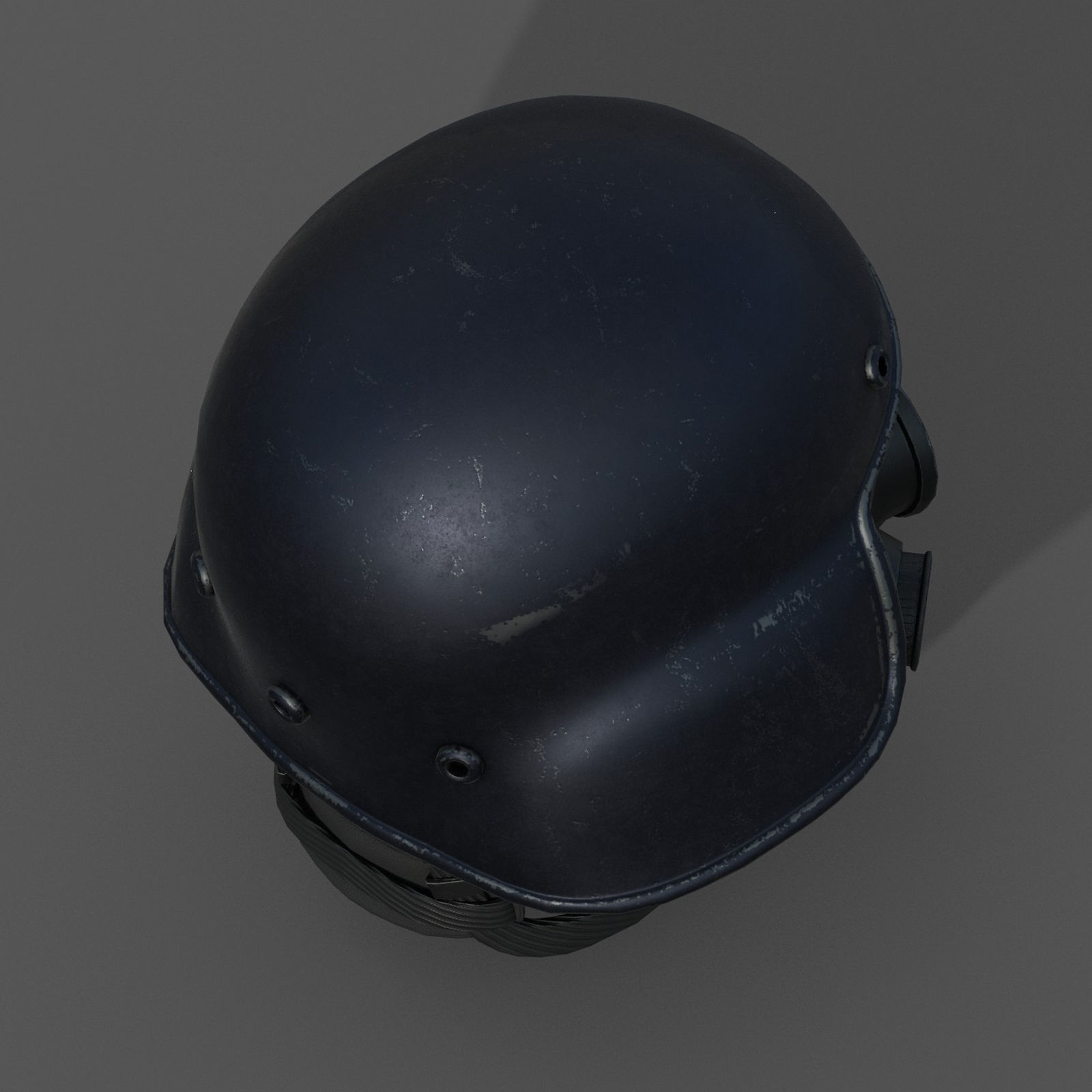 Gas mask helmet 3d model military protection pollution  Low-poly 3D model_6