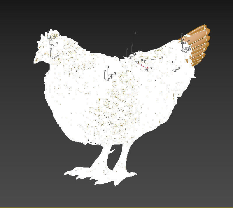 hen sculpture 3D print model_13