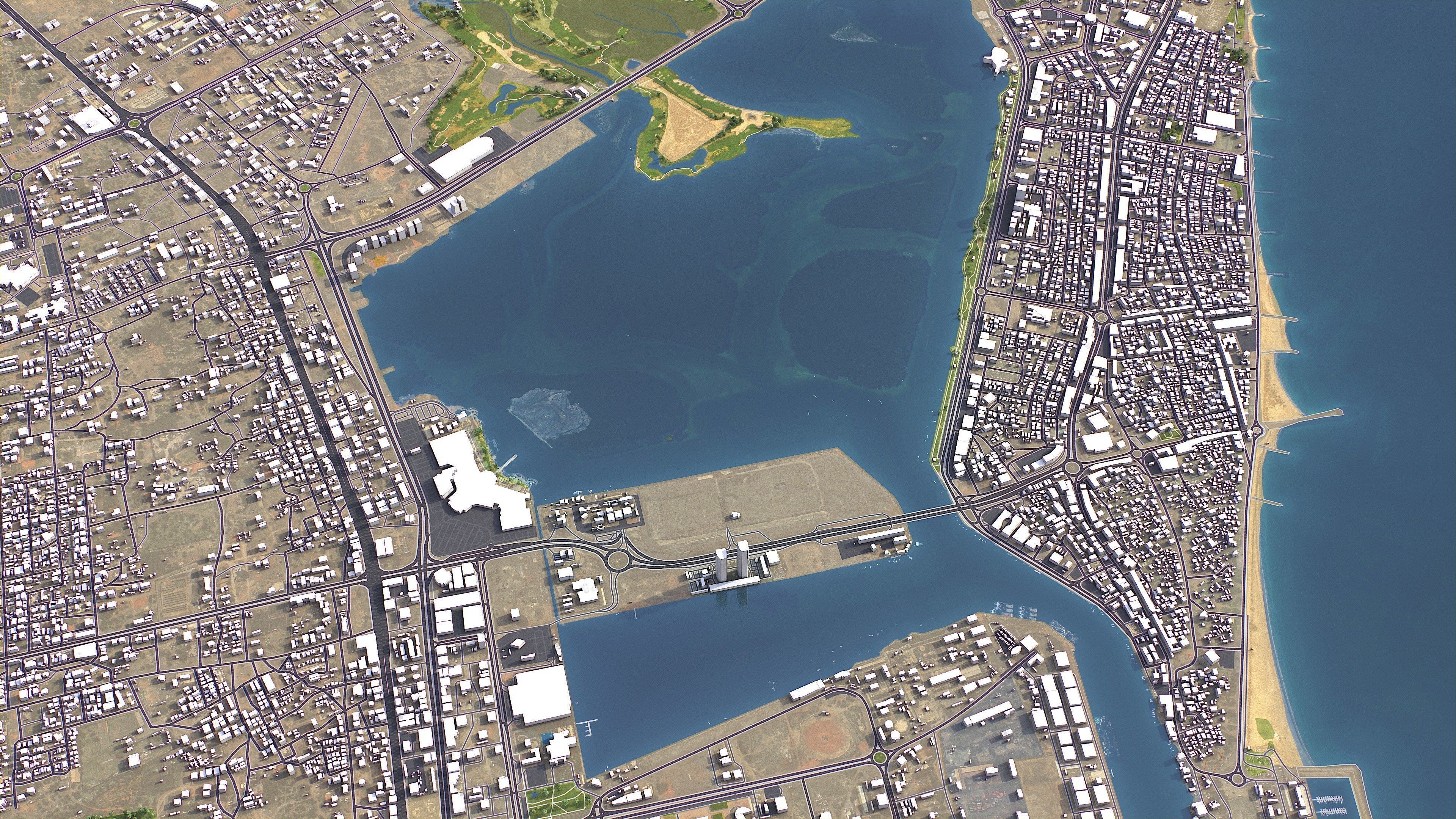 Ras al-Khaimah - 3D City Model Low-poly 3D model_6