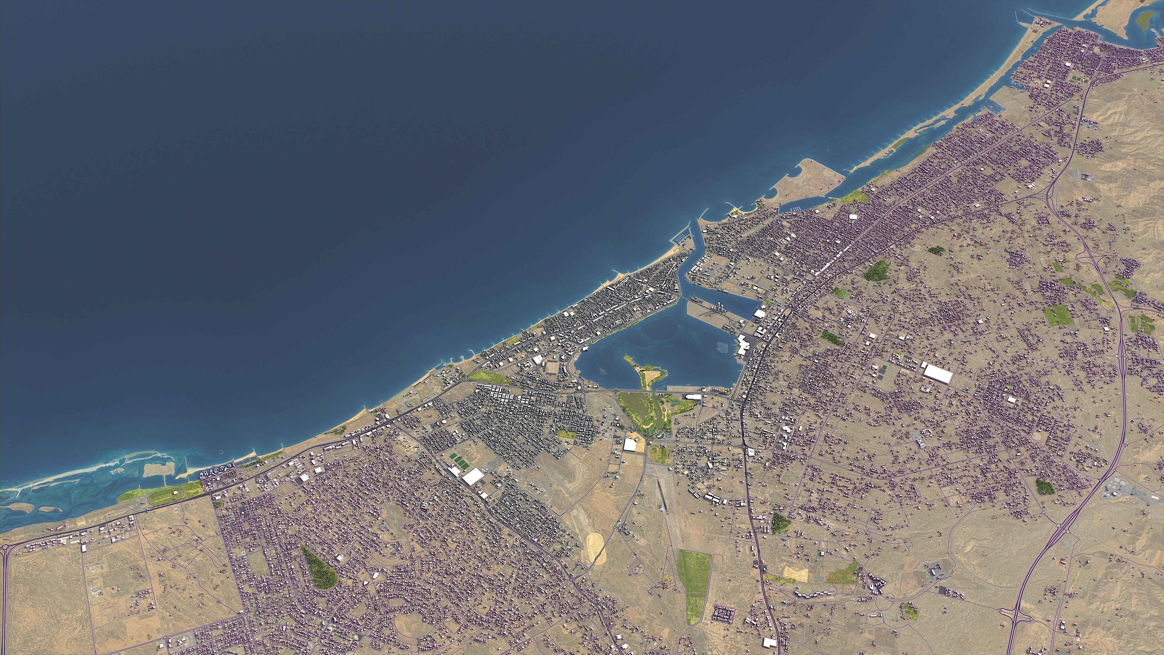 Ras al-Khaimah - 3D City Model Low-poly 3D model_14