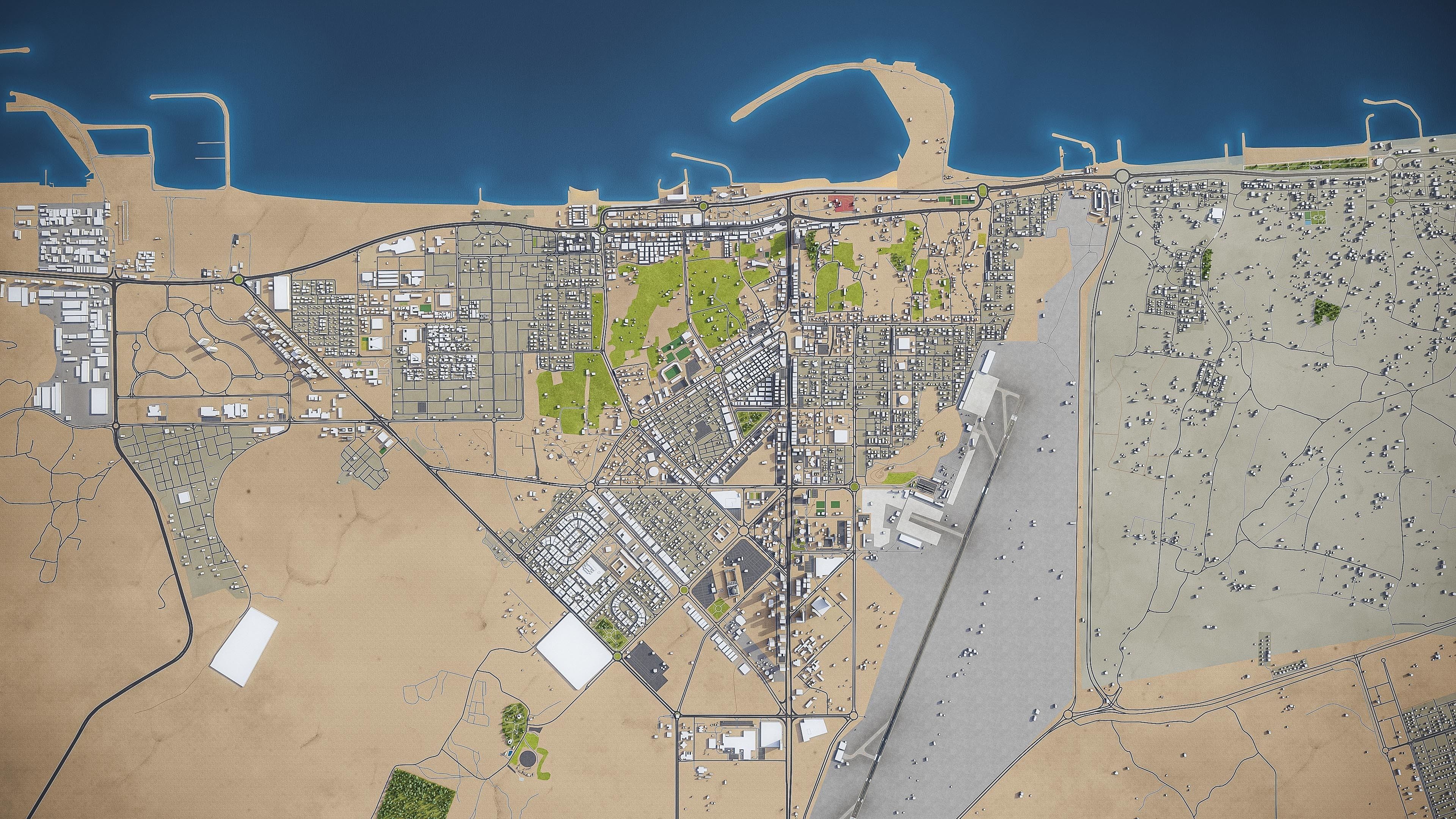 Fujairah Low-poly 3D model_9