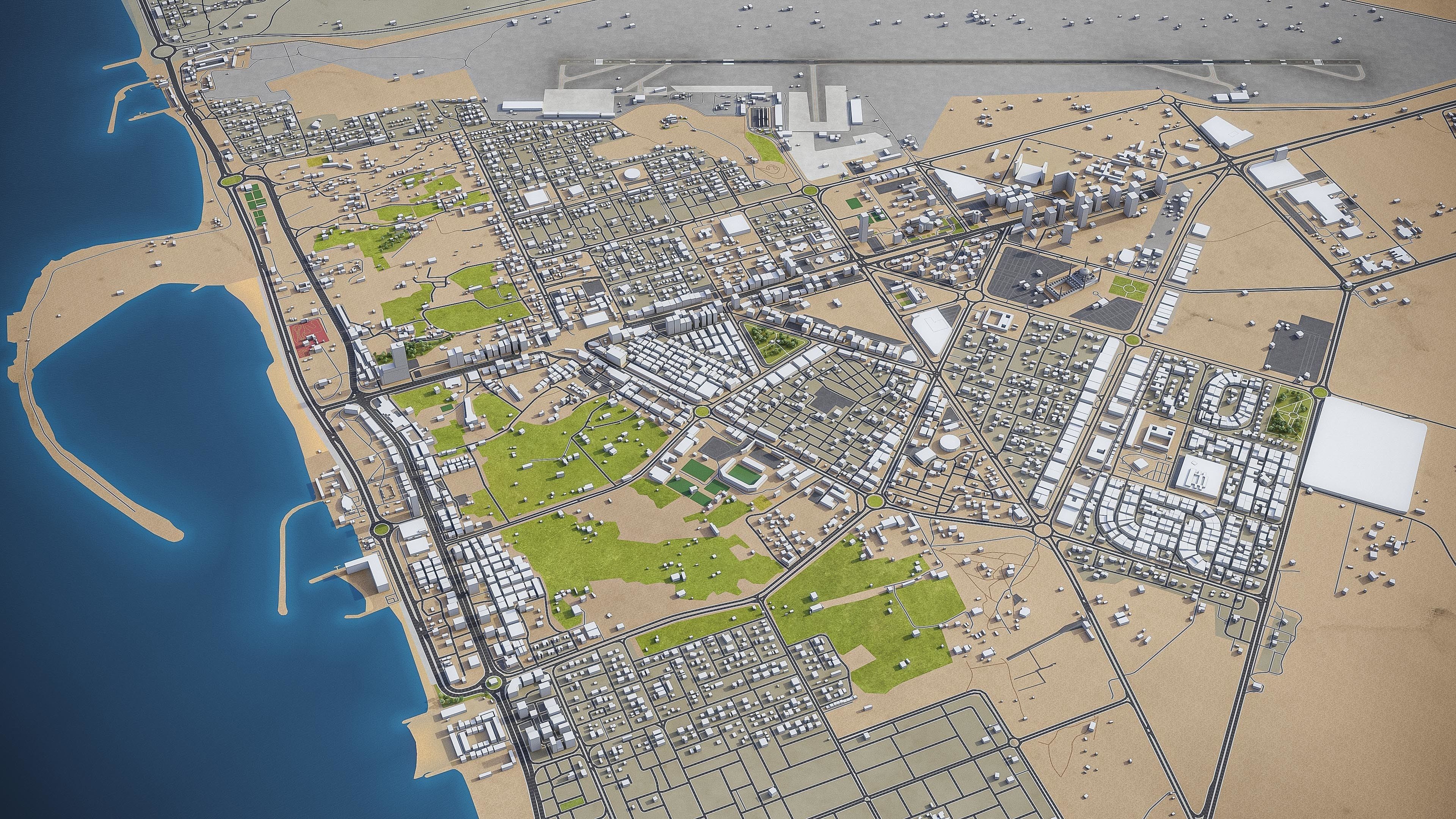 Fujairah Low-poly 3D model_5