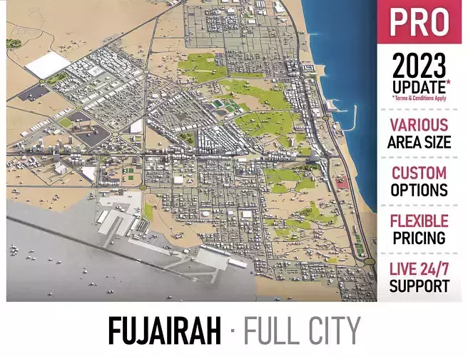 Fujairah Low-poly 3D model